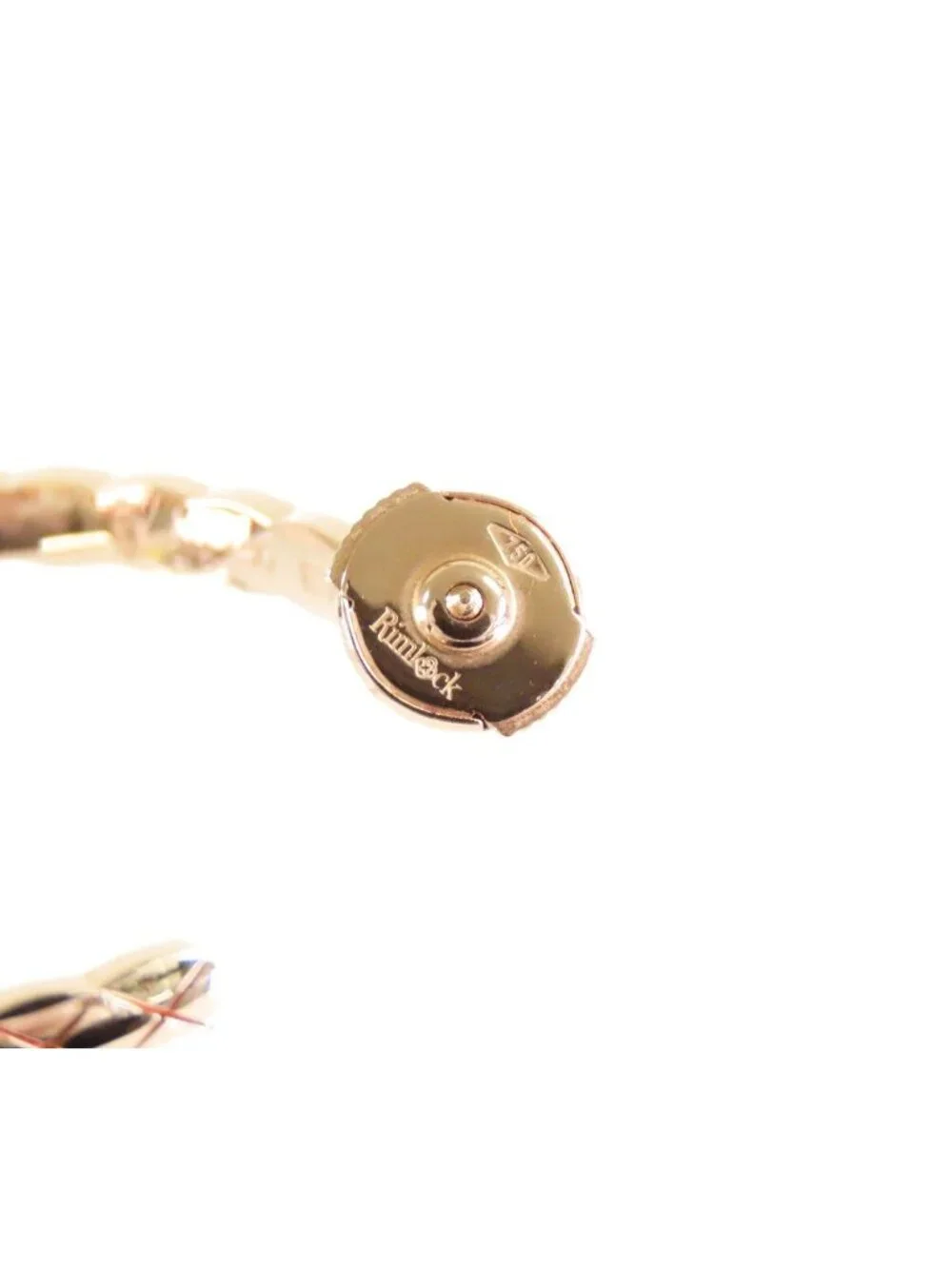 Chanel Coco Crush Collection Hoop Earrings Beige Gold